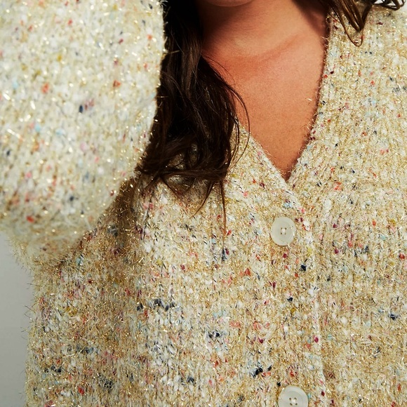 Anthropologie Festive Twinkle Confetti Cardigan - Picture 5 of 8